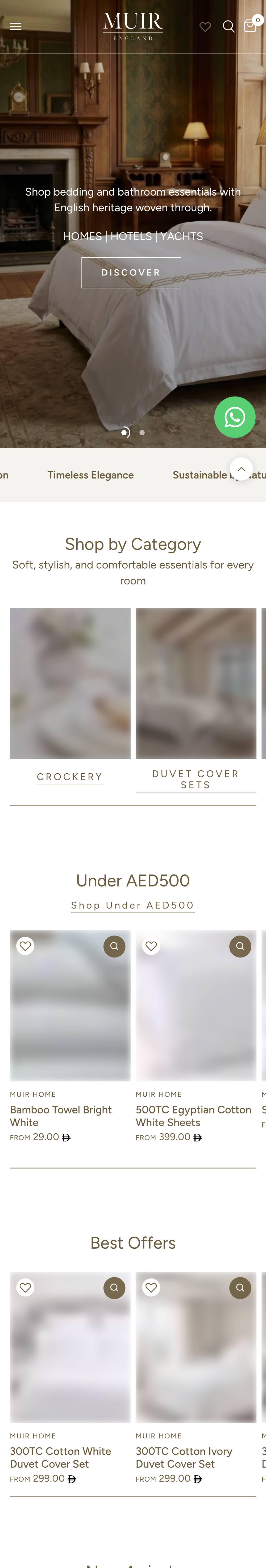Muir storefront mobile screenshot